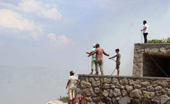 Bodrum’da lüks sitelerin bulunduğu arazide tüp patladı