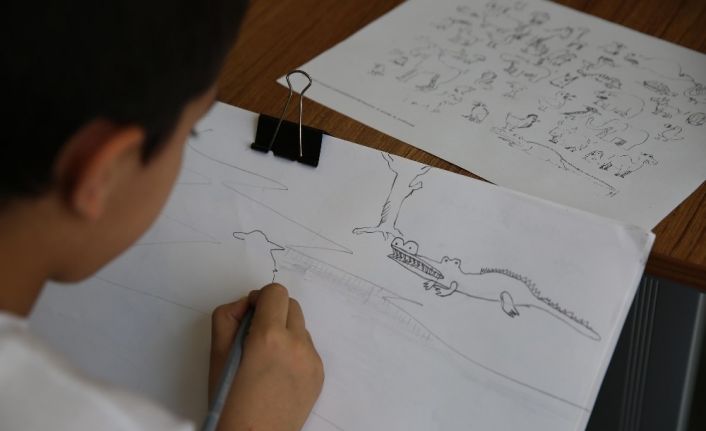 Çocuklar, Haliliye Belediyesi ile resim yapmayı öğreniyor