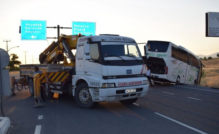Malatya’da korkutan kaza ucuz atlatıldı