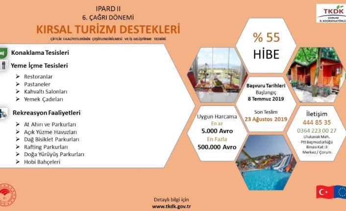 TKDK’dan kırsal turizm yatırımlarına yüzde 55 hibe