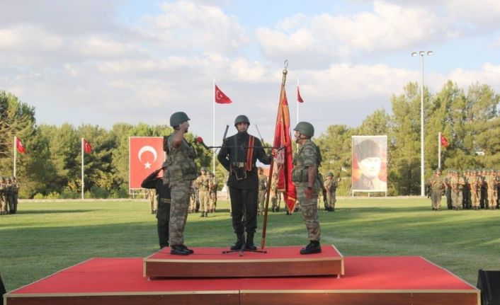 1’inci Hudut Alay Komutanlığında sancak ve görev teslim töreni