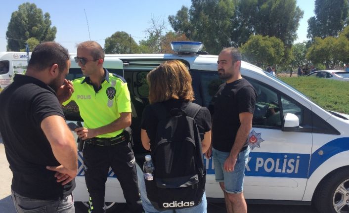 Trafik polisi kazada yaralandı