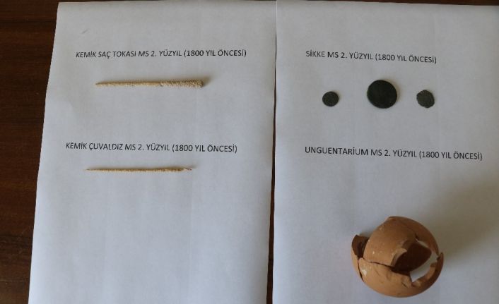 Antik çağın hac merkezindeki kazılarda 1800 yıllık sikke ve kemik tokalar ortaya çıktı