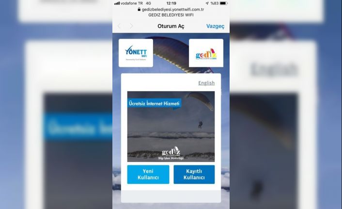 Gediz Belediyesi’nden ücretsiz Wİ-Fİ hizmeti