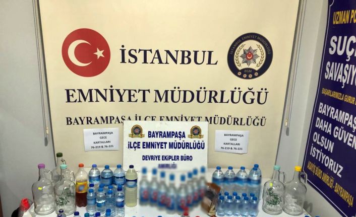 Minibüste sahte alkol imalatı yapan şahıs bekçiler tarafından yakalandı