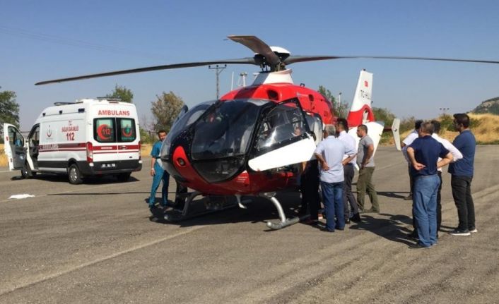 Ambulans helikopter kanser hastası için havalandı