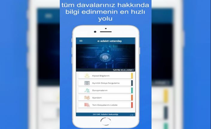 Dava bilgileri cebe taşındı
