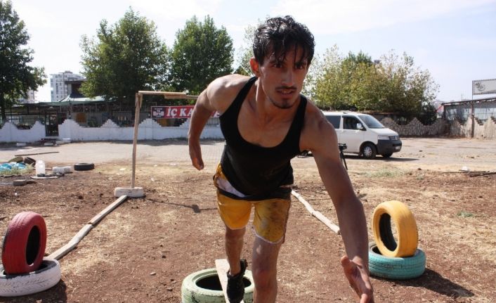 Diyarbakırlı Serkan ’Survivor’ hayali için parkur kurdu