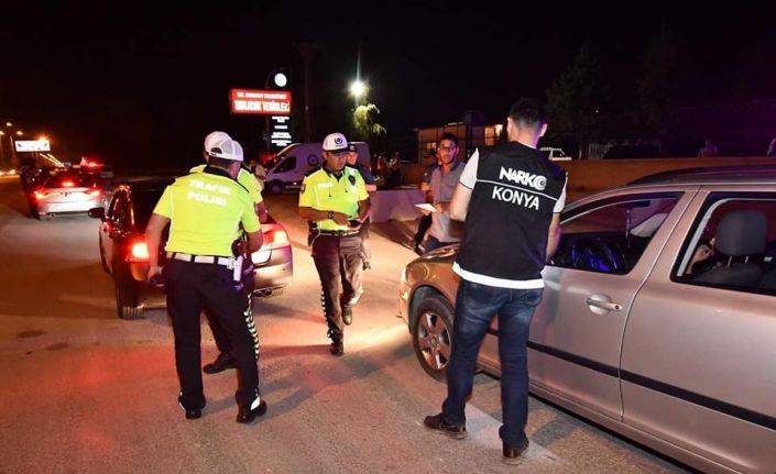 Konya’da uyuşturucu etkisi altında ve alkollü araç kullananlara yönelik denetim