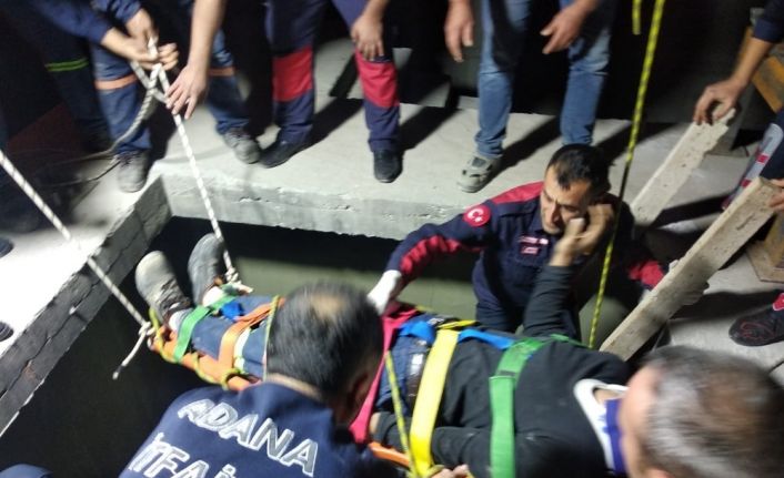 5 metre yükseklikten beton zemine çakılan işçi kurtarıldı