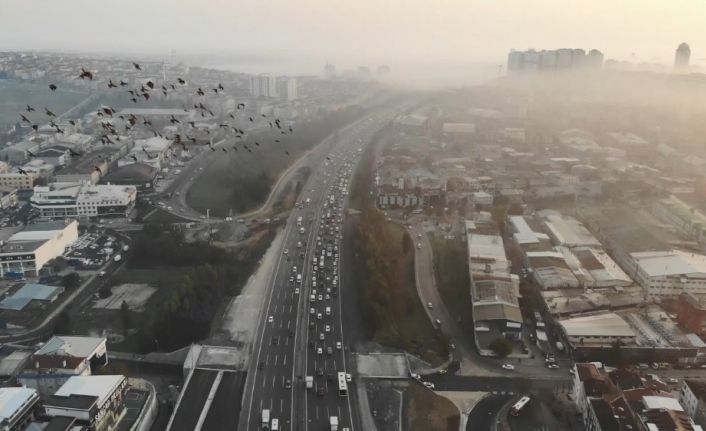 İstanbul’da sis manzaraları, havadan görüntülendi