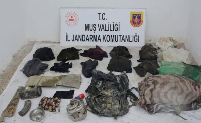 Muş’ta PKK terör örgütüne ait sığınak ve malzeme ele geçirildi