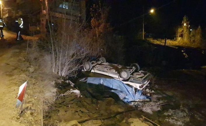 160 promil alkol ile kullandığı otomobil takla attı, "araçta başka biri vardı" dedi