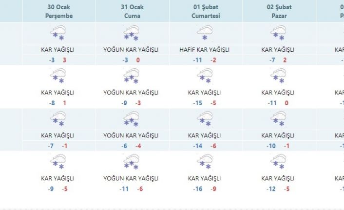 Bayburt kar yağışı etkisi altına giriyor