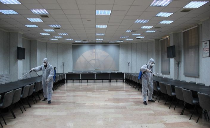 Gaziantep Ticaret Borsası dezenfekte edildi