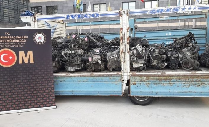 Kahramanmaraş’ta 40 adet kaçak otomobil motoru ele geçirildi