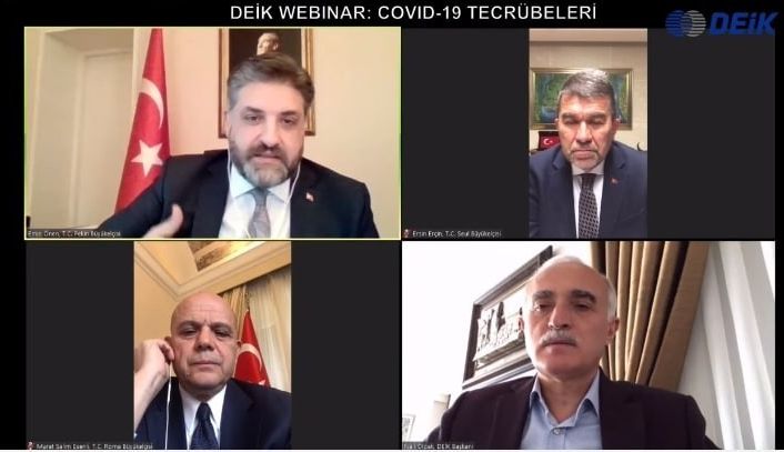 Koronavirüs mücadelesi veren 3 ülkenin Türk büyükelçileri ile online seminer