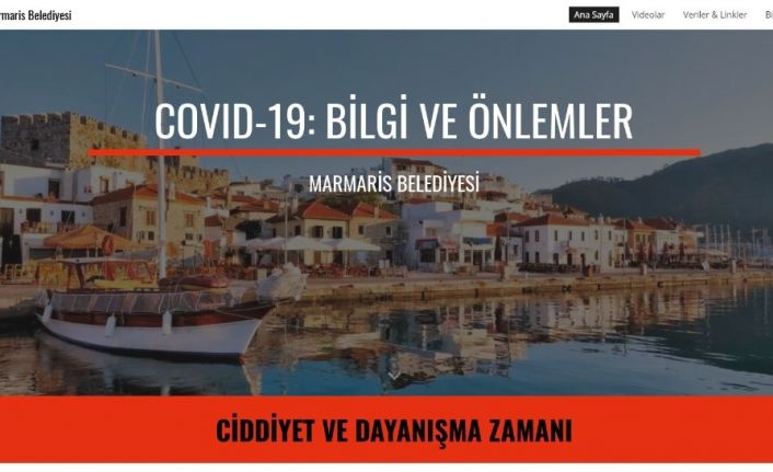 Marmaris Belediyesi Korona virüse karşı vatandaşları web sitesi ile bilgilendirmeye başladı