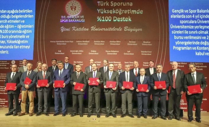 Milli sporculara burs verecek vakıf üniversitelerinin sayısı 52’ye çıkarıldı