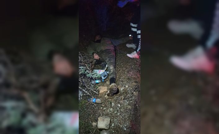 Ormanlık alanda kurtarma ekipleri tarafından yarı baygın şekilde bulundu