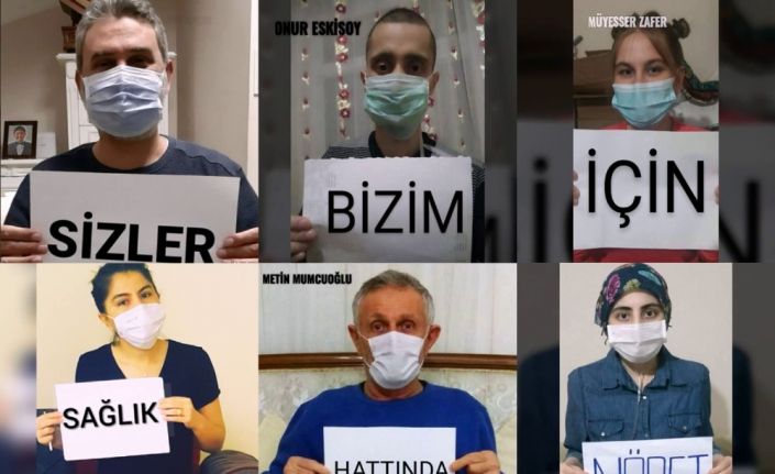 Sağlık çalışanlarına akciğer nakli olmuş ve nakil bekleyen hastalardan anlamlı destek