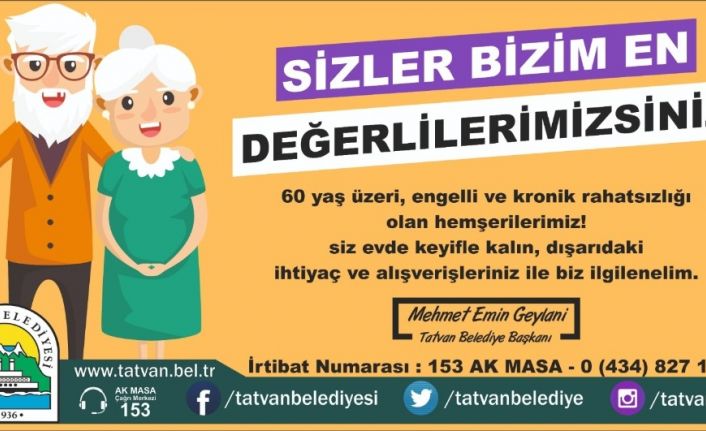Tatvan’daki yaşlıların alışverişini belediye görevlileri yapacak