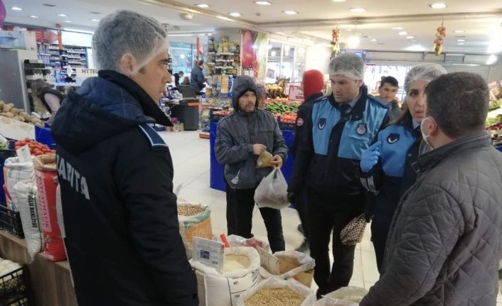 Zabıta Müdürlüğünden market ve lokantalarda korona virüs denetimleri