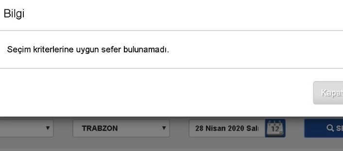 250 TL’ye satılan Rize-Trabzon otobüs biletlerinin internet üzerinden satışı kaldırıldı ama...