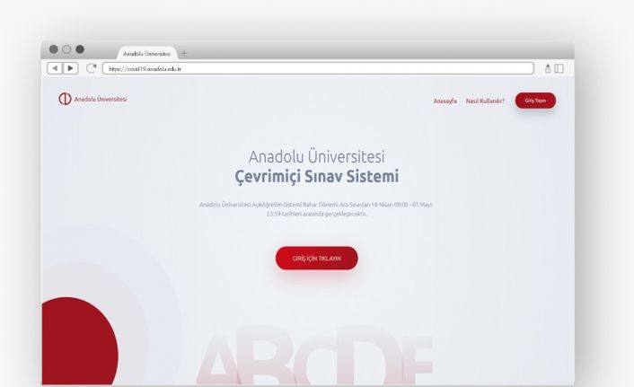 Anadolu Üniversitesi, internet tabanlı ortamlarda  1 milyon öğrenciye Covid-19 Farkındalık Testi uyguluyor