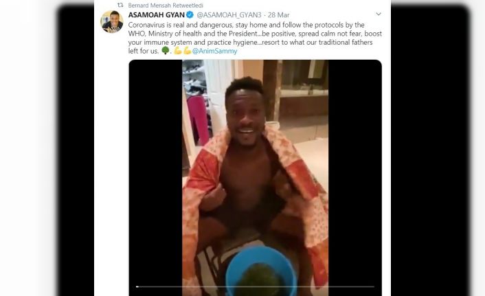 Asamoah Gyan korona virüsten korunmak için geleneksel yöntemlere başvurdu