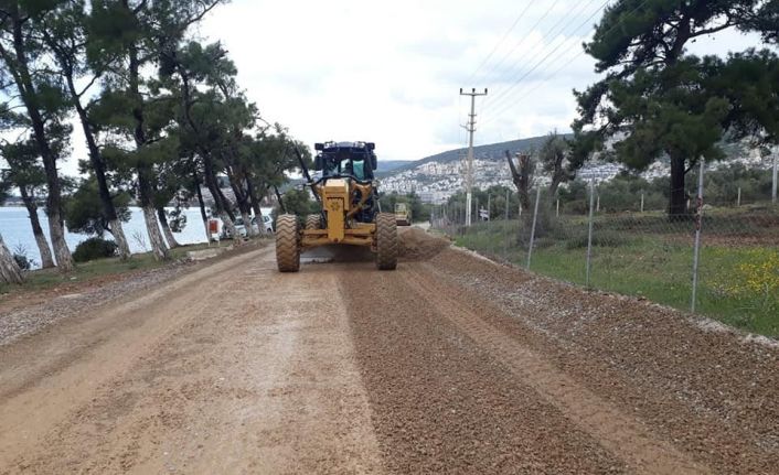 Aydın BŞB Akbük’te yol çalışmalarına başladı