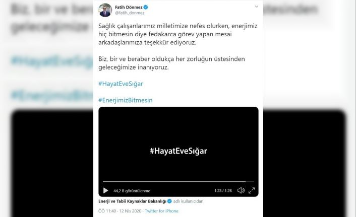 Bakan Dönmez, sokağa çıkma yasağına rağmen çalışmak zorunda olanları unutmadı