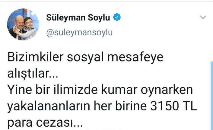 Bakan Soylu’nun paylaştığı o ilde 11 kişiye 34 bin 650 TL ceza kesildi