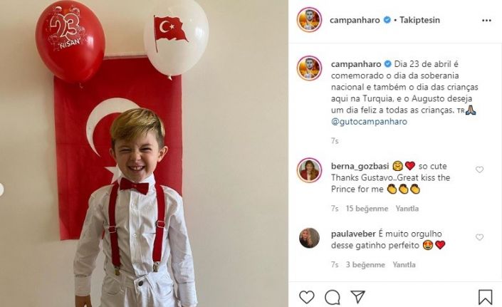Campanharo ve Ben Rienstra’nın çocukları da 23 Nisan coşkusuna ortak oldu