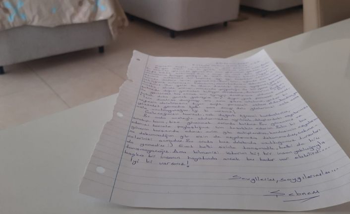 Karantinadaki vatandaştan duygulandıran veda mektubu: "Yurt personeli annem, sağlık personeli ablam oldu"