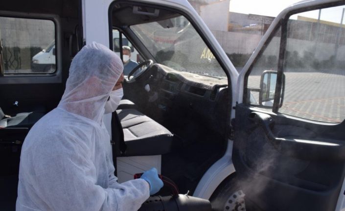Kayseri OSB, Korona virüse karşı servis araçlarını ücretsiz dezenfekte ediyor