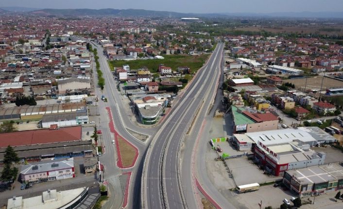 Kısıtlamanın son gününde Sakarya’nın dört bir yanı havadan görüntülendi