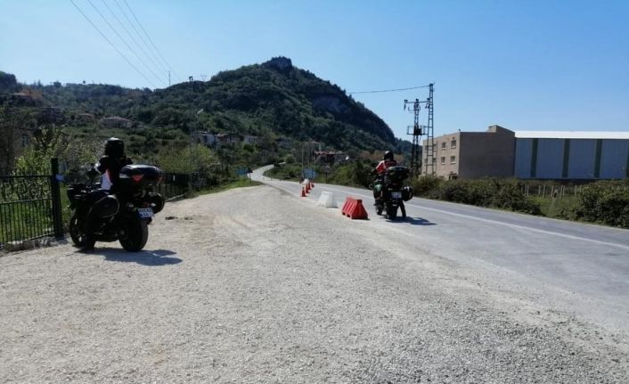 Konya’dan Kastamonu’ya izinsiz gelen 3 motosiklet sürücüsüne 9 bin 450 lira ceza