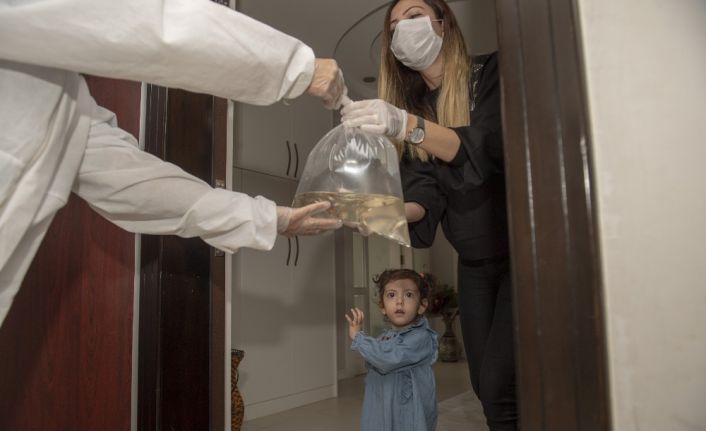 Kriz merkezi aracılığı ile toruna süs balığı sürprizi