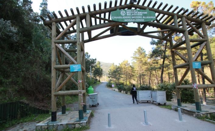 Mesire alanlarının girişinde demir dubalı önlem