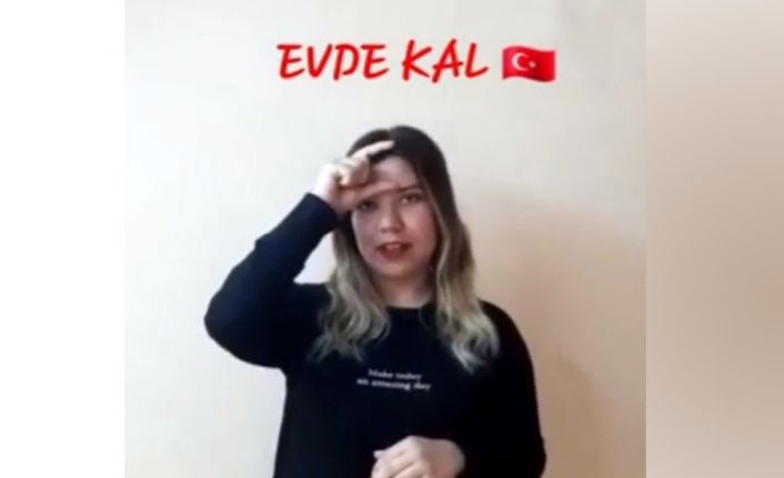 PAÜ öğrencileri İşaret diliyle ‘Evde Kal’ dedi