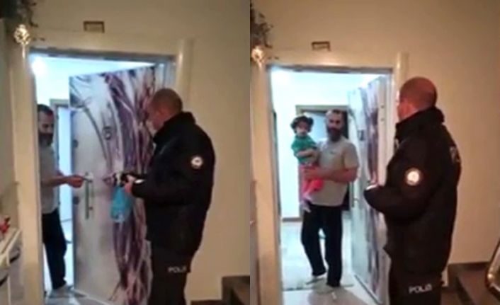 Polisten ailesinin susturamadığı 2 yaşındaki kıza emzik