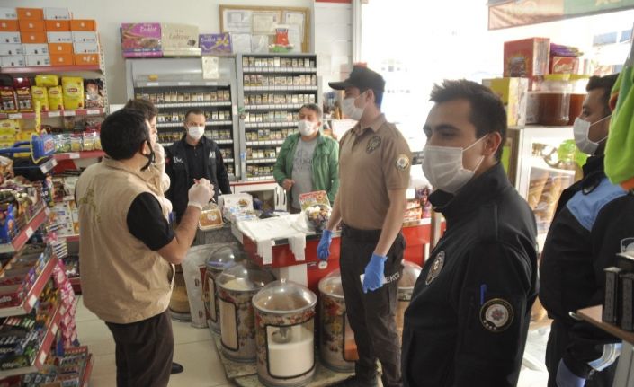 Şuhut’ta marketlere korona virüs tedbirleri denetimi