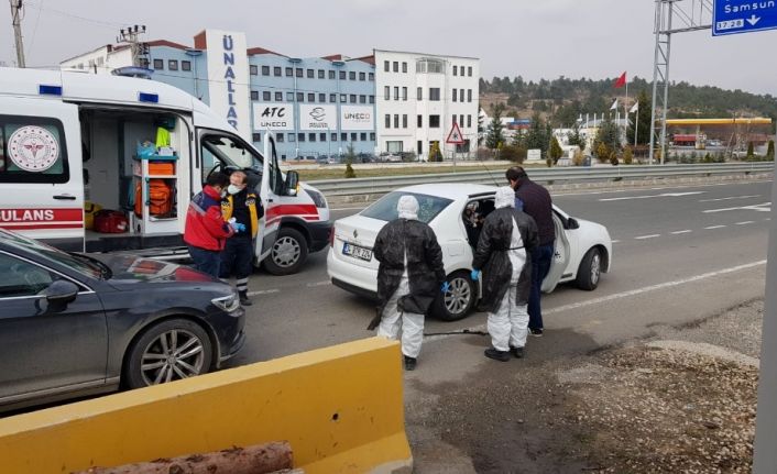 Yol kontrolünde korona virüs şüphesi taşıyan bir kişi karantinaya alındı