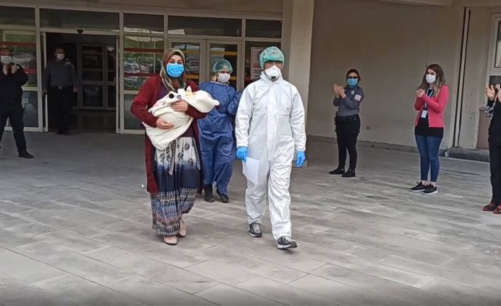 40 günlük bebek korona virüsü yendi