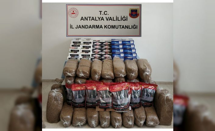 Antalya’da 50 bin kaçak makaron ve 165 kilo tütün ele geçirildi