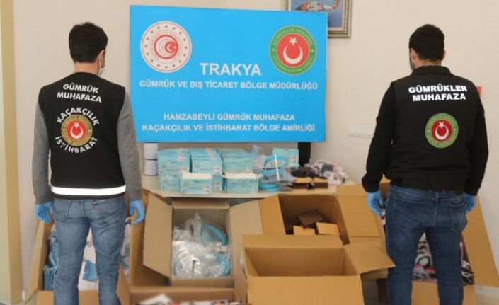 İzmir’de 15 ton etil alkol ve Edirne’de 5 bin 230 adet maske ile siperlik ele geçirildi