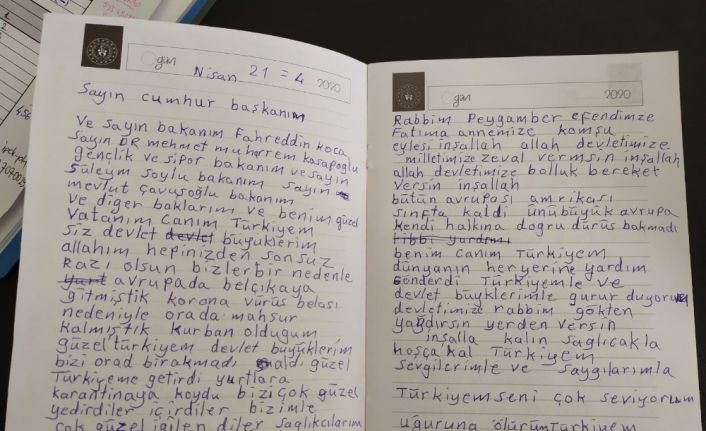 Karantinadaki vatandaşlardan duygu dolu mesajlar