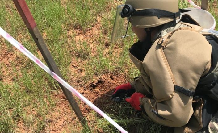 Kilis’te mayın aramasında 21 adet M-14 antipersonel mayını tespit edildi