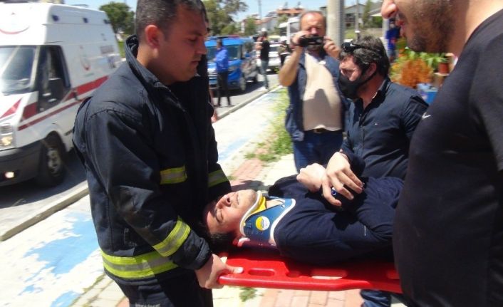 Kontrolden çıkan otomobil markete girdi, ortalık savaş alanına döndü: 3 yaralı